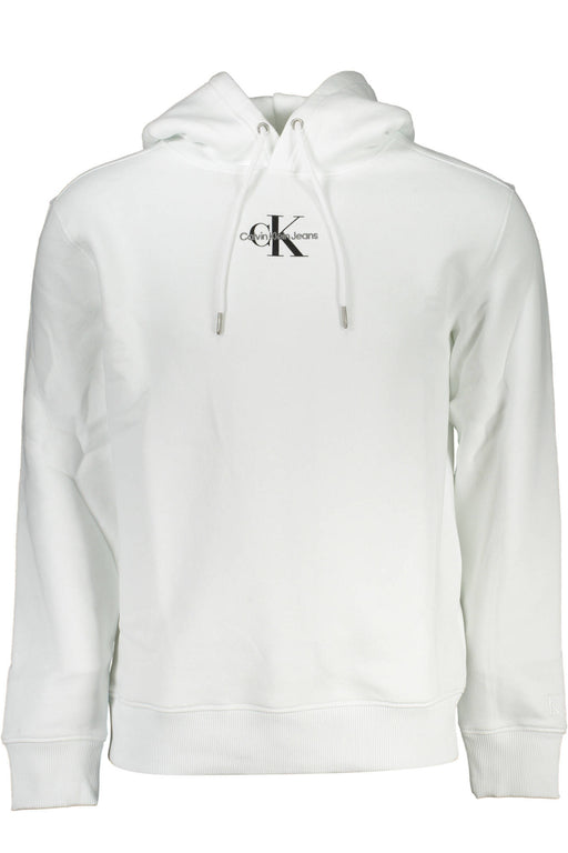 Calvin Klein Mens White Zipless Sweatshirt