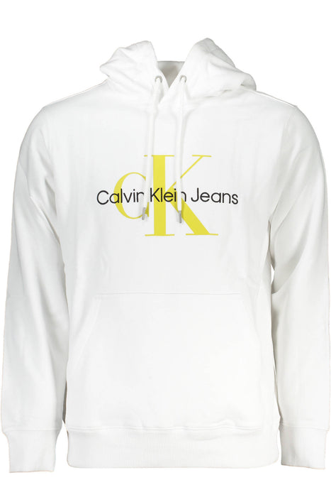 Calvin Klein Mens White Zipless Sweatshirt