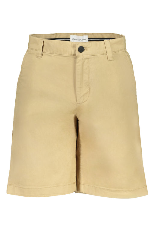 Calvin Klein Mens Beige Bermuda Pants