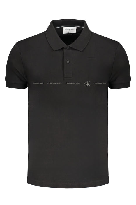 Calvin Klein Mens Black Short Sleeved Polo Shirt