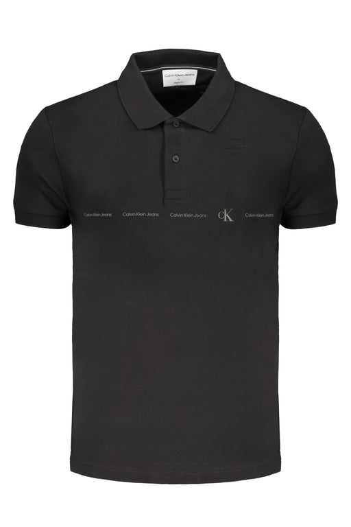 Calvin Klein Mens Black Short Sleeved Polo Shirt