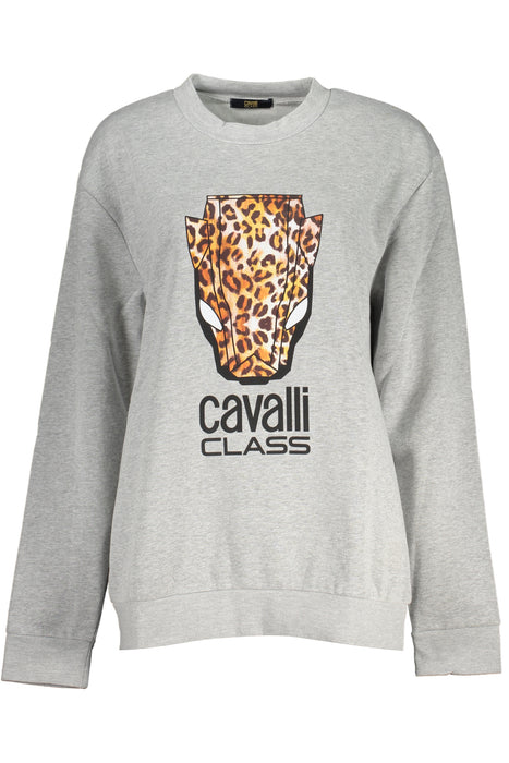 Cavalli Class Womens Gray Zipless Sweatshirt