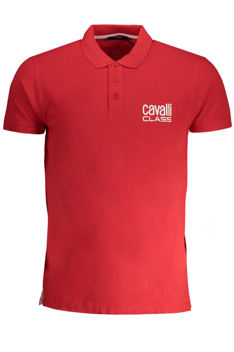 Cavalli Class Mens Short Sleeved Polo Shirt Red