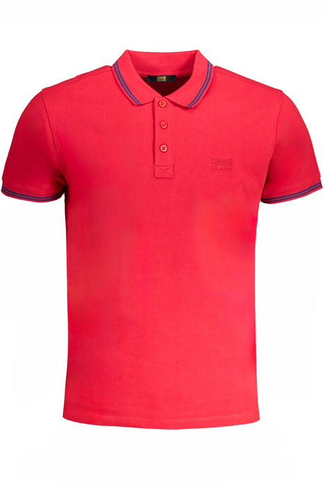 Cavalli Class Mens Short Sleeved Polo Shirt Red