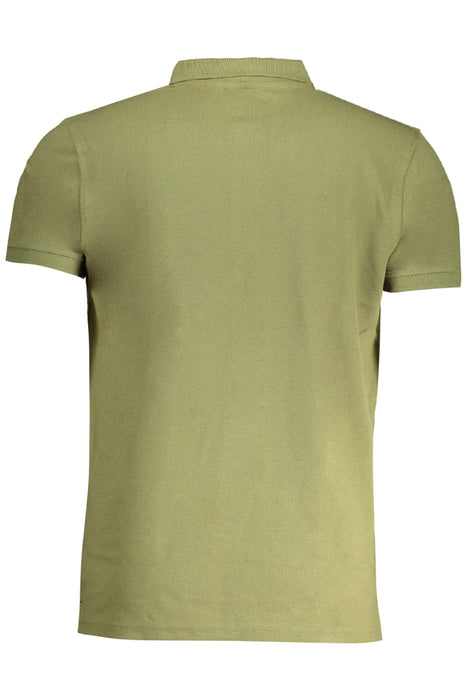 Cavalli Class Mens Green Short Sleeved Polo Shirt