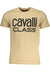 Cavalli Class Mens Short Sleeved T-Shirt Beige