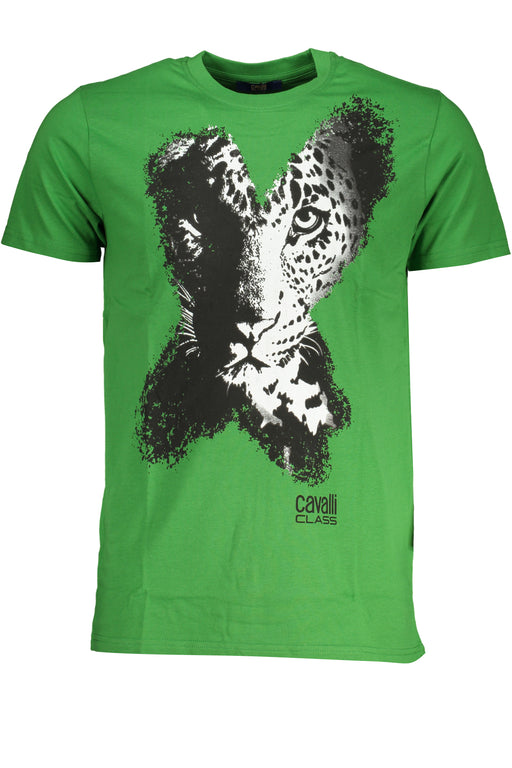 Cavalli Class Green Mens Short Sleeved T-Shirt