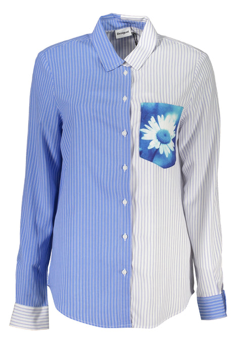 Desigual Womens Long Sleeve Shirt Blue