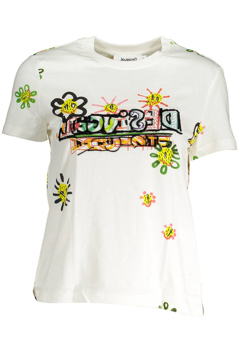 Desigual Womens Short Sleeve T-Shirt White