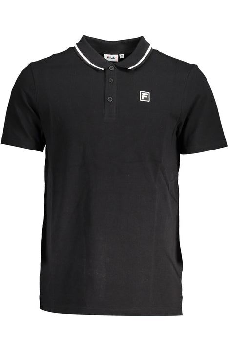 Fila Mens Black Short Sleeved Polo Shirt