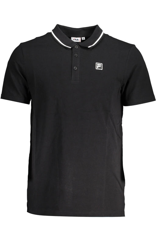 Fila Mens Black Short Sleeved Polo Shirt