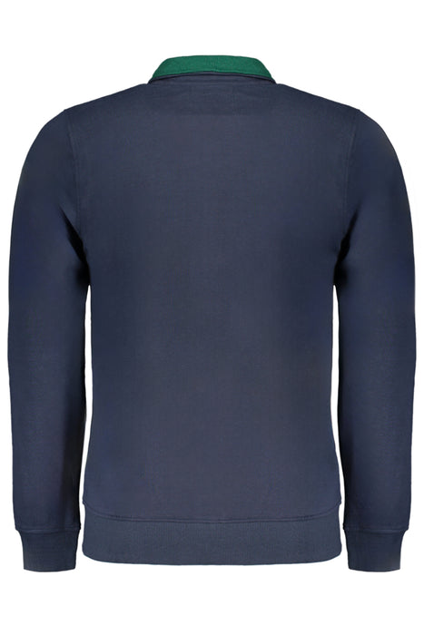 Gian Marco Venturi Mens Blue Zip Sweatshirt