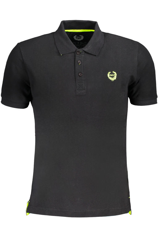 Gian Marco Venturi Mens Black Short Sleeved Polo Shirt