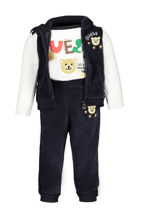 Guess Jeans Blue Zip Sweatshirt For Children