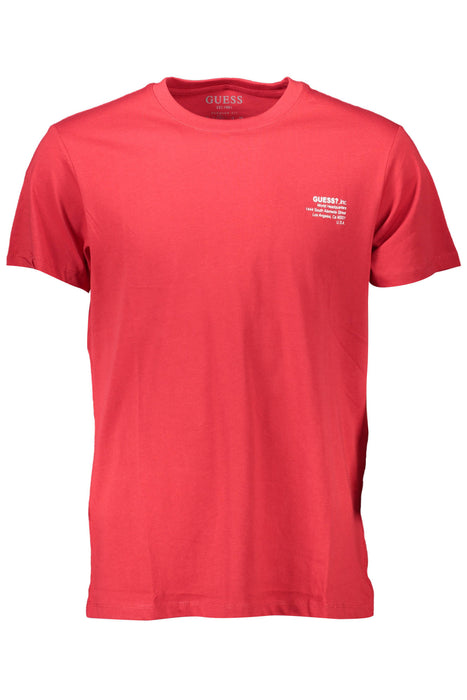 Guess Jeans Mens Short Sleeve T-Shirt Red