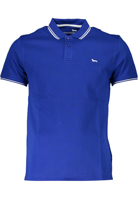 Harmont & Blaine Mens Short Sleeved Polo Shirt Blue