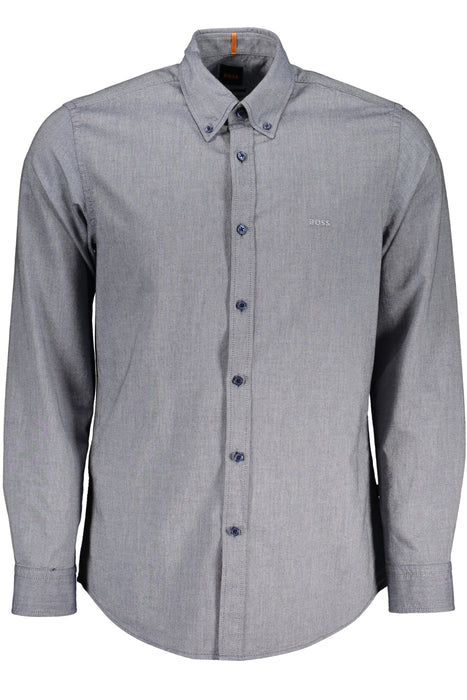 Hugo Boss Mens Long Sleeve Shirt Blue