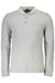 Hugo Boss Mens Long Sleeved Polo Shirt Gray