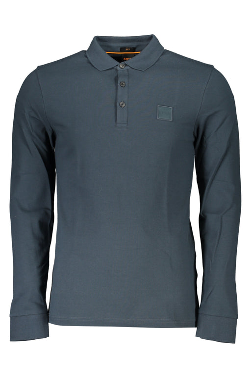 Hugo Boss Mens Green Long Sleeved Polo Shirt