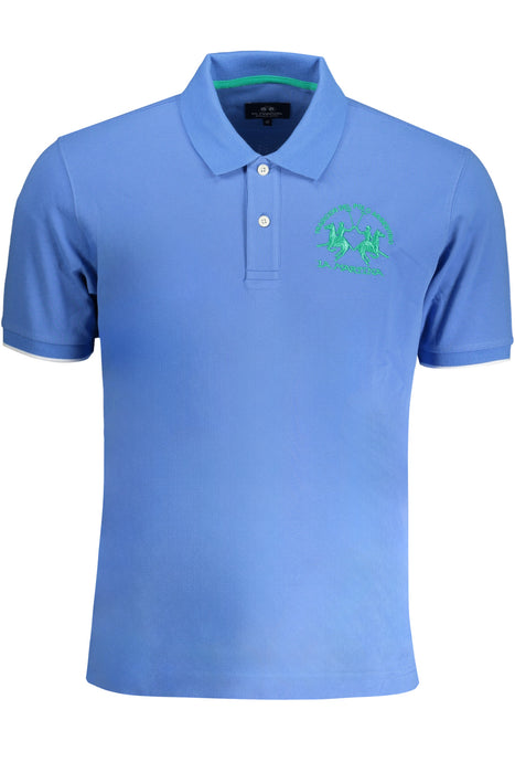 La Martina Mens Blue Short Sleeved Polo Shirt