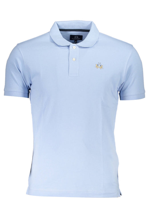 La Martina Mens Blue Short Sleeved Polo Shirt