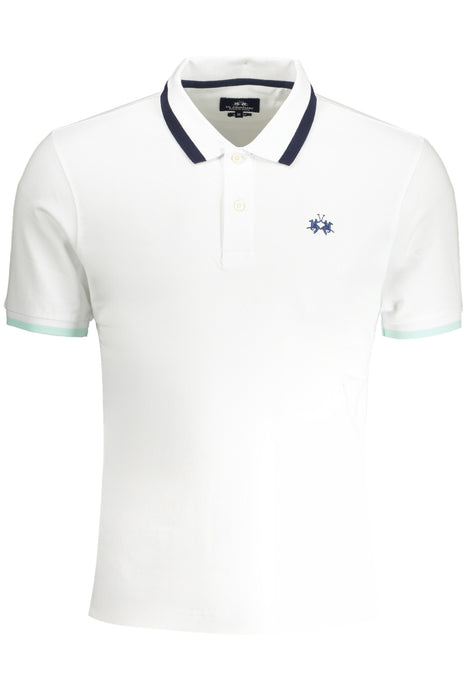 La Martina Mens White Short Sleeved Polo Shirt