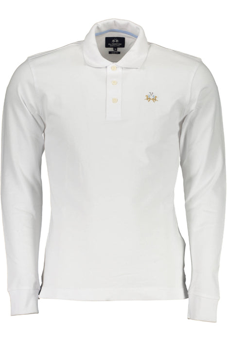 La Martina Mens White Long Sleeve Polo Shirt