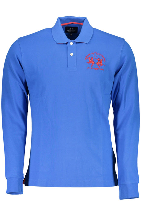 La Martina Long Sleeve Polo Shirt Man Blue