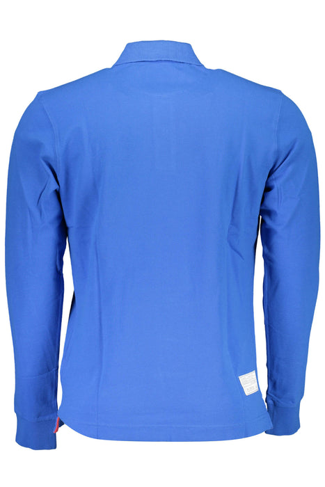 La Martina Mens Long Sleeved Polo Shirt Blue