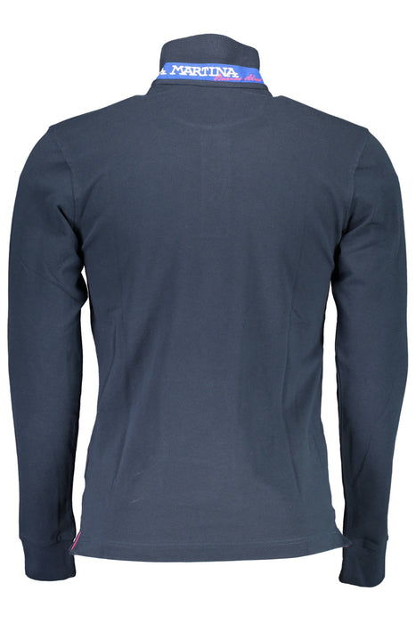 La Martina Long Sleeve Polo Shirt Man Blue