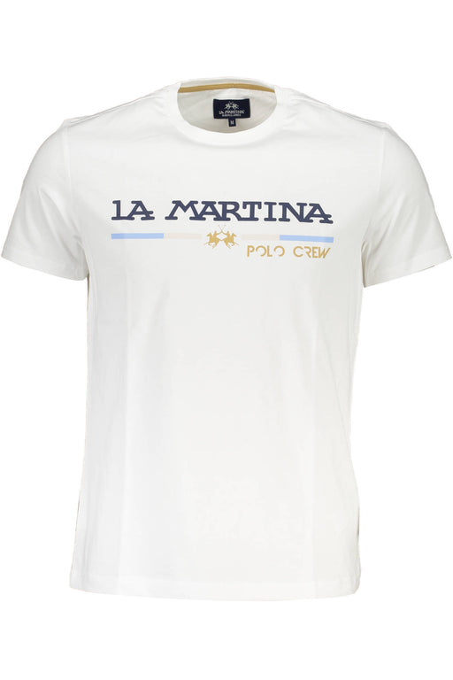 La Martina White Man Short Sleeve T-Shirt