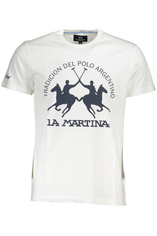 La Martina White Man Short Sleeve T-Shirt