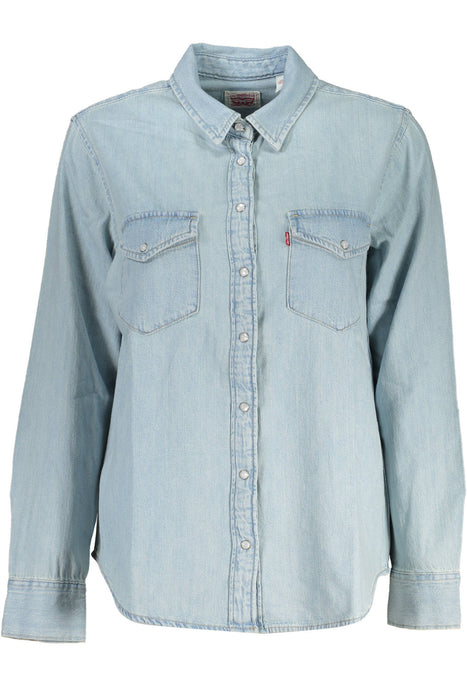 Levis Light Blue Womens Long Sleeved Shirt