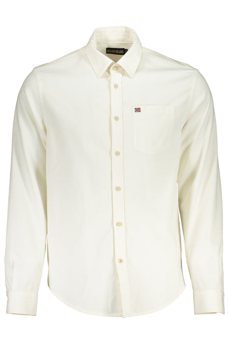 Napapijri Mens White Long Sleeve Shirt