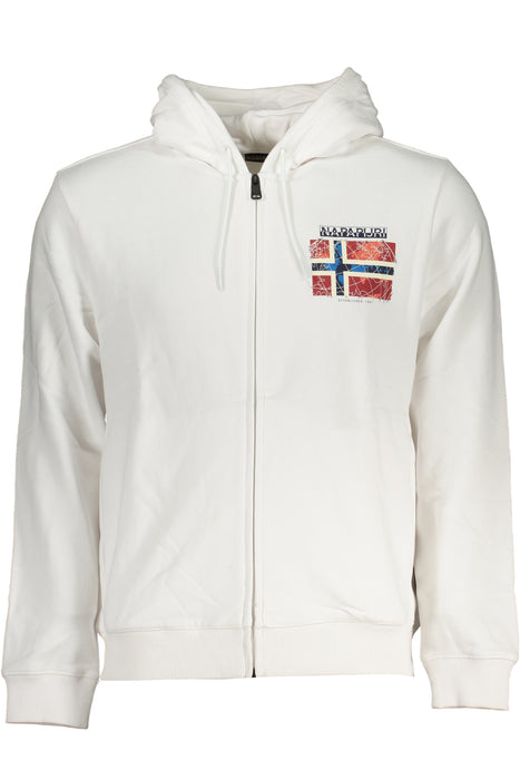 Napapijri Mens White Zip Sweatshirt