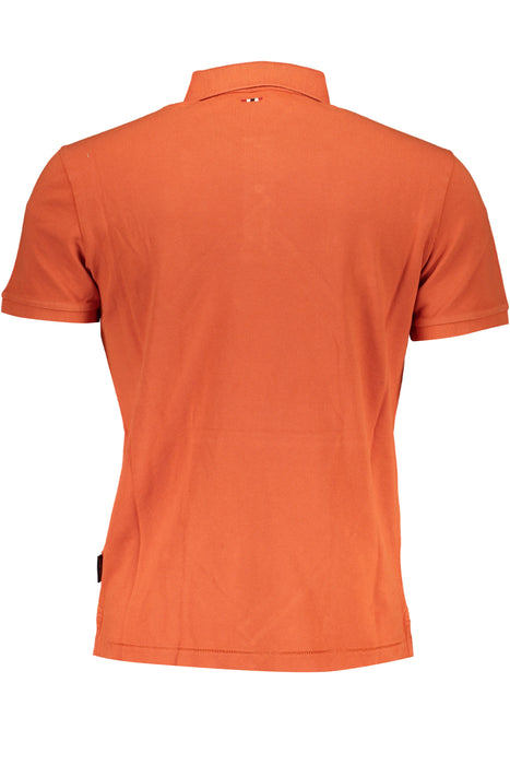 Napapijri Mens Orange Short Sleeved Polo Shirt