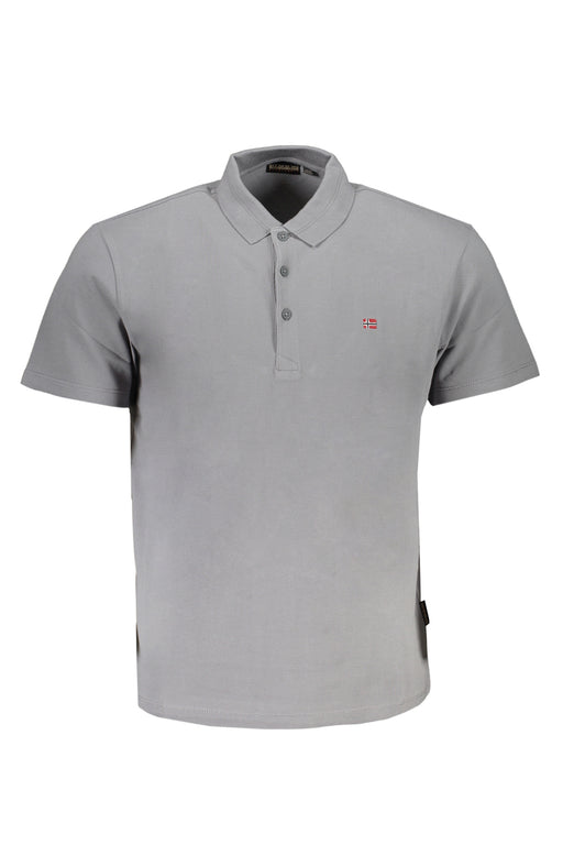 Napapijri Mens Gray Short Sleeved Polo Shirt