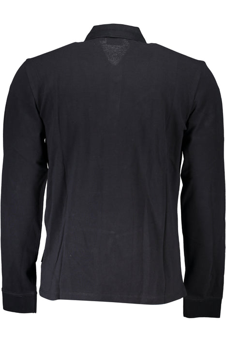 Napapijri Mens Black Long Sleeved Polo Shirt