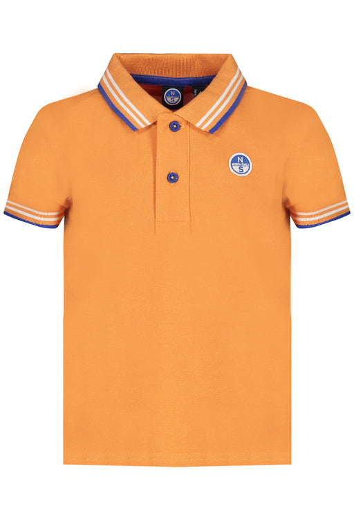 North Sails Orange Short Sleeved Polo Shirt For Children