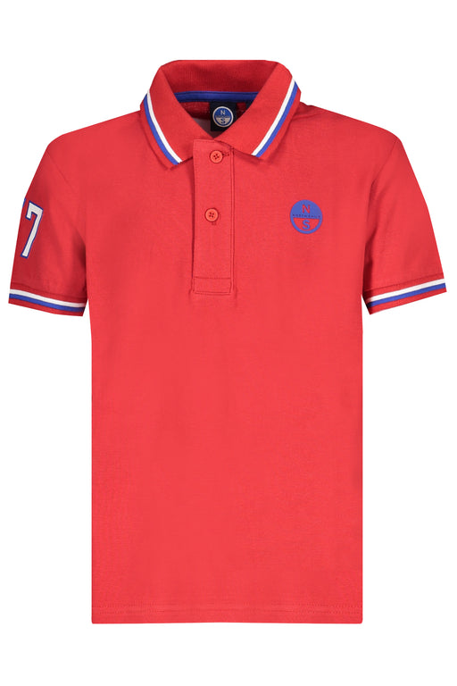 North Sails Short Sleeved Polo Shirt For Kids Red
