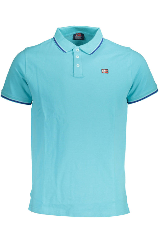 Norway 1963 Light Blue Mens Short Sleeved Polo Shirt