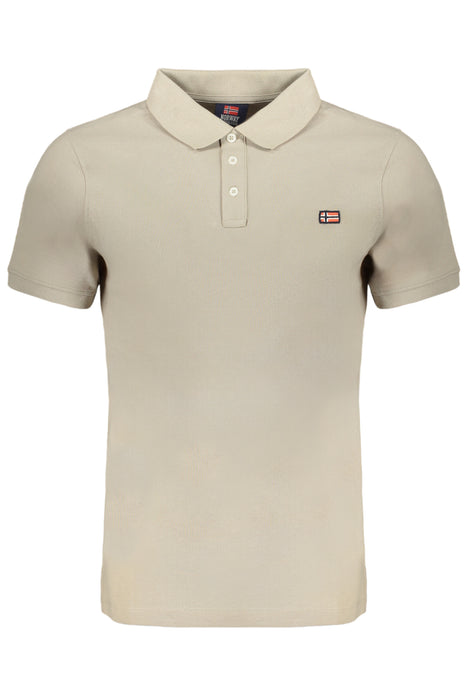 Norway 1963 Beige Mens Short Sleeved Polo Shirt