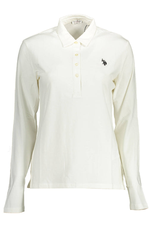 Us Polo Long Sleeved Polo Shirt Woman White