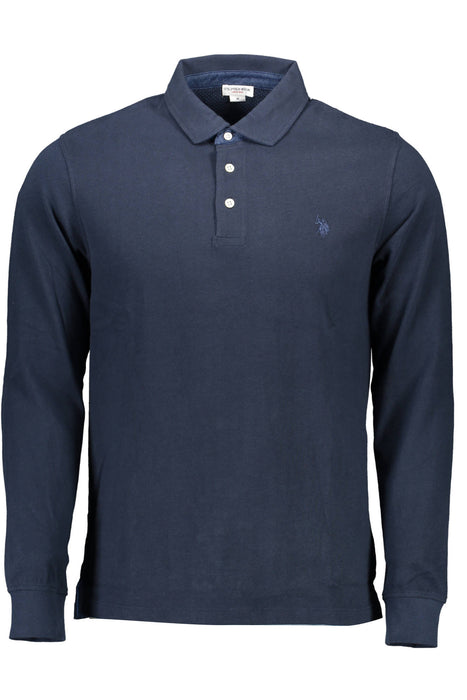 Us Blue Mens Long Sleeve Polo Shirt