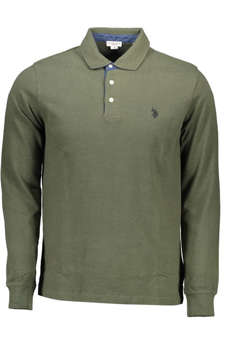 Us Polo Shirt Long Sleeve Mens Green