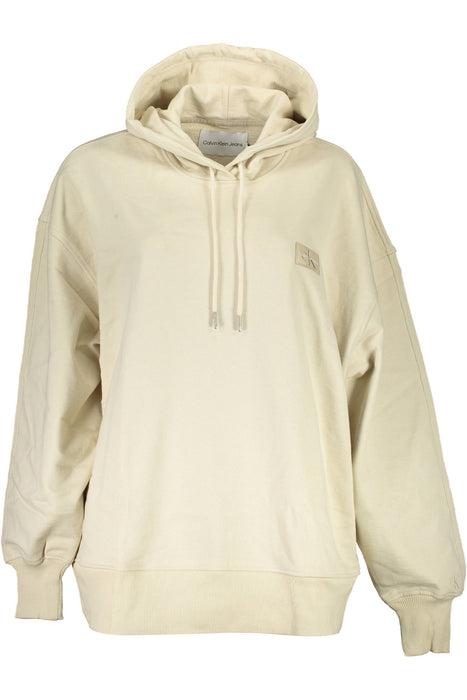 CALVIN KLEIN SWEATSHIRT WITHOUT ZIP WOMAN BEIGE