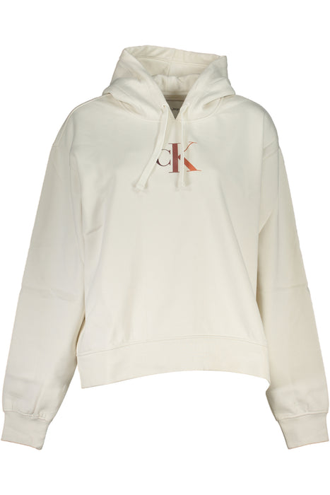 CALVIN KLEIN WOMENS ZIPLESS SWEATSHIRT WHITE