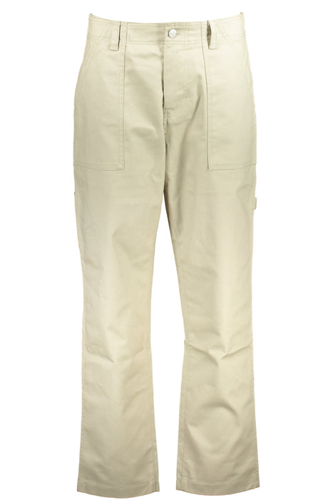 CALVIN KLEIN MENS BEIGE TROUSERS