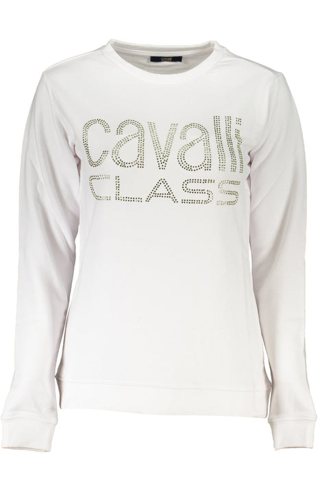 Cavalli Class Womens White Sweatshirt Without Zip