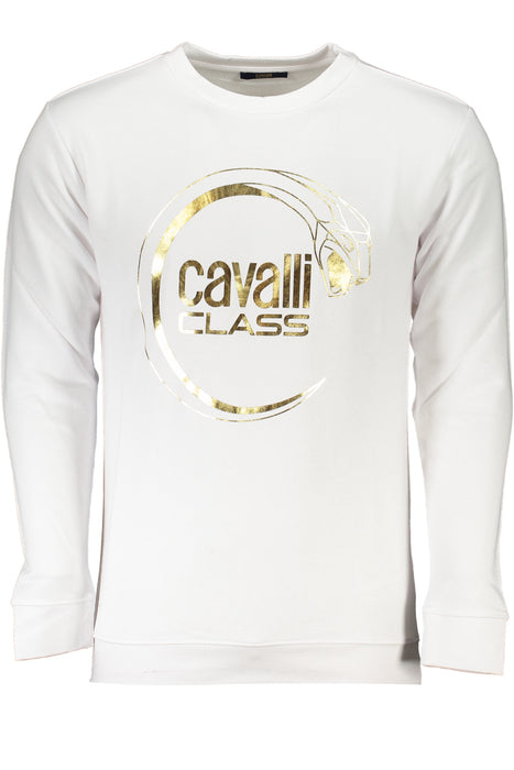 Cavalli Class Mens White Zipless Sweatshirt